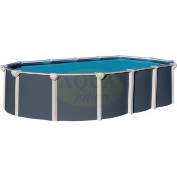 Piscine hors sol Gris Métal Prestige 5.2x3.95/1.32