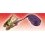 Sangle PP 25mm cliq 25mmx5m Bleu Fil Blanc 500kg