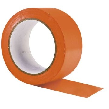 Rouleau 33ml Adhésif Orange PVC Batiment 50mm