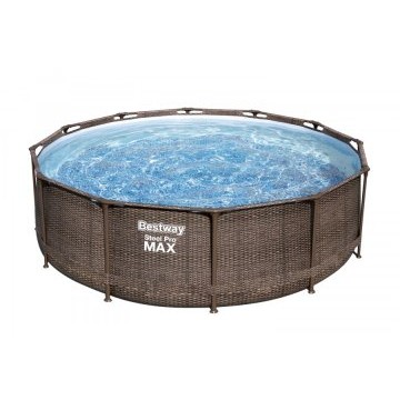 Piscine Hors sol Ronde STEEL effet rotin 366x100